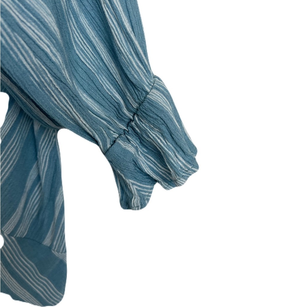 π GUC FINAL TOUCH Final Blue & White Striped Twist-Front Top | Womenβs Small - Picture 6 of 8